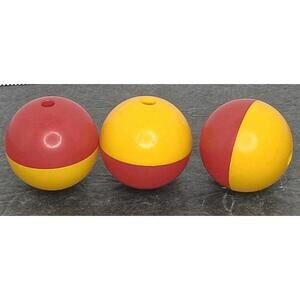 3 K'NEX Ball Red Yellow Ball Machine Coaster Arcade Pinball Parts Lot